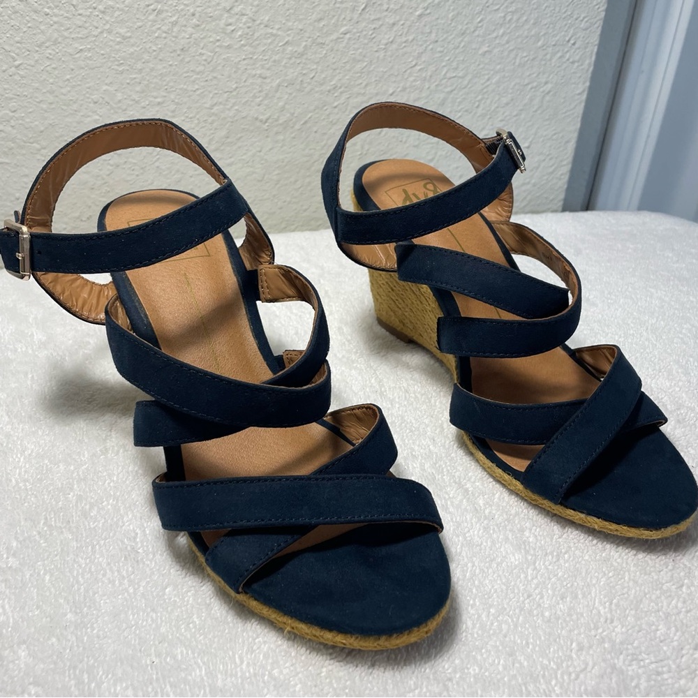 DV8 by Dolce Vita Navy Strappy Wedges